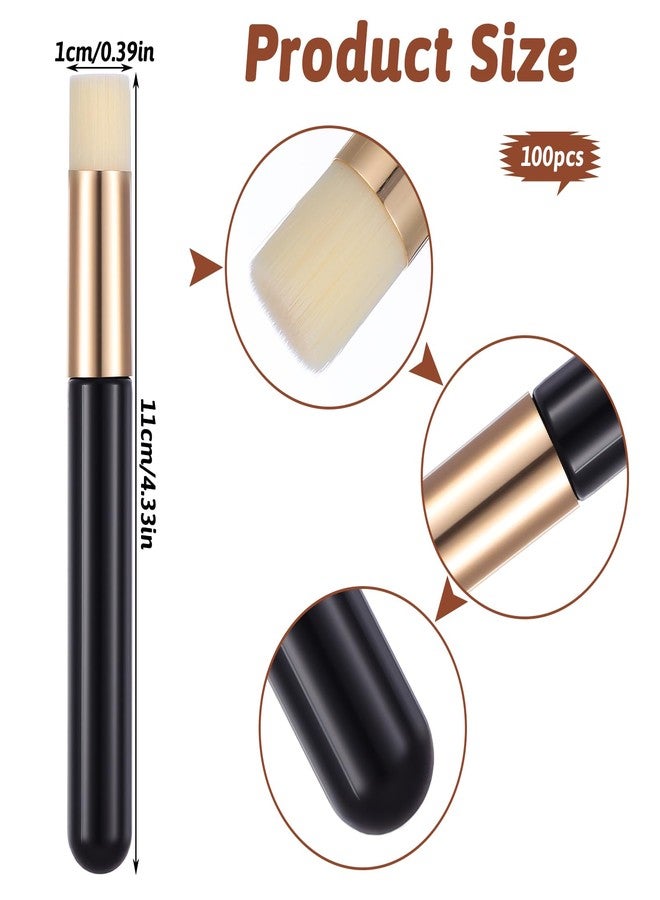 DOPENSPI 100 Pieces Lash Shampoo Brushes, Golden Retention Ring Lash Brushes for Cleaning, Deep Cleaning Tool Brush for Eyelash Wash Facial Clean and Nose Pore Deep Clean - Image 3